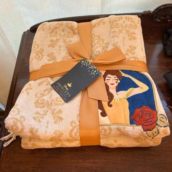 Disney Other - Disney Princess Belle from Beauty and the Beast Yellow Embroidered Throw Blanket